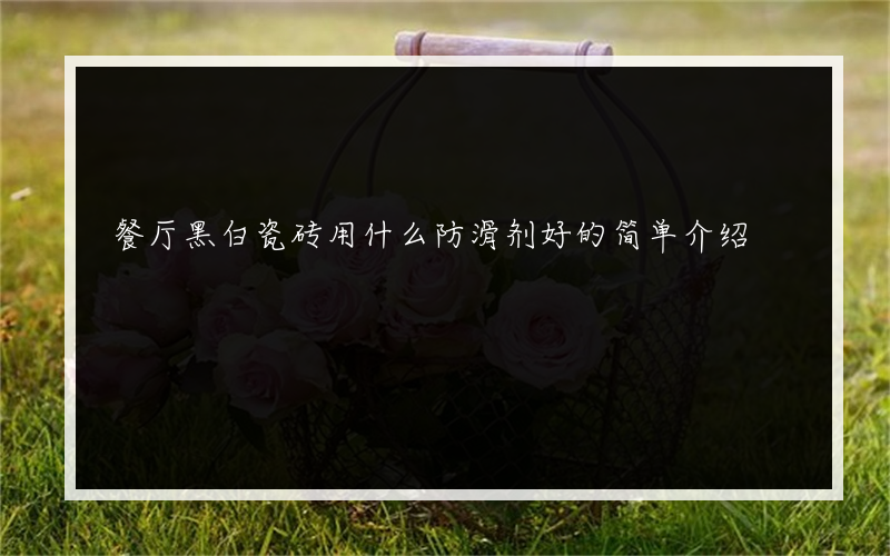 餐厅黑白瓷砖用什么防滑剂好的简单介绍